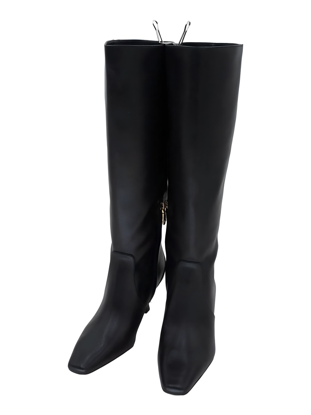 COACH Womens Sculpted C Kitten Heel Tall Boots Square Toe Black Size 10M - Picture 5 of 6
